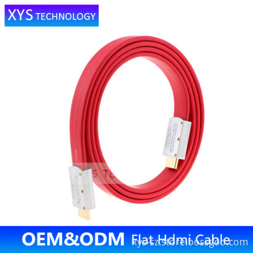 Gold Plated Plug 1.4 Version 1080P flat hdmi cable/